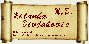 Milanka Divjaković vizit kartica